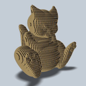3D конструктор из картона "Сердитый кот"