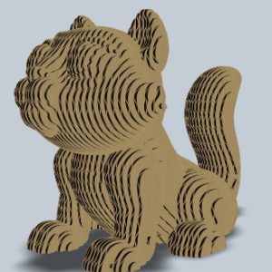 3D конструктор из картона "Милый кот"